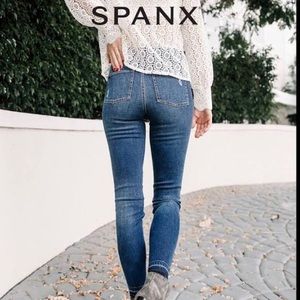 Spanx Distressed Ankle Skinny Jeans